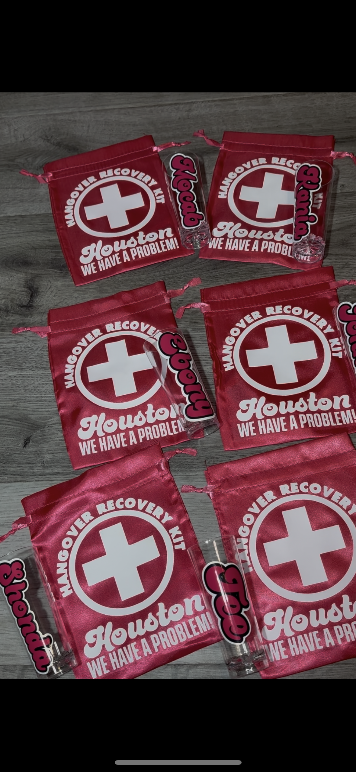 Prefilled Hangover Kit bags