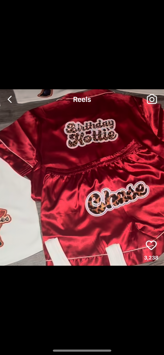 Custom silk pajamas